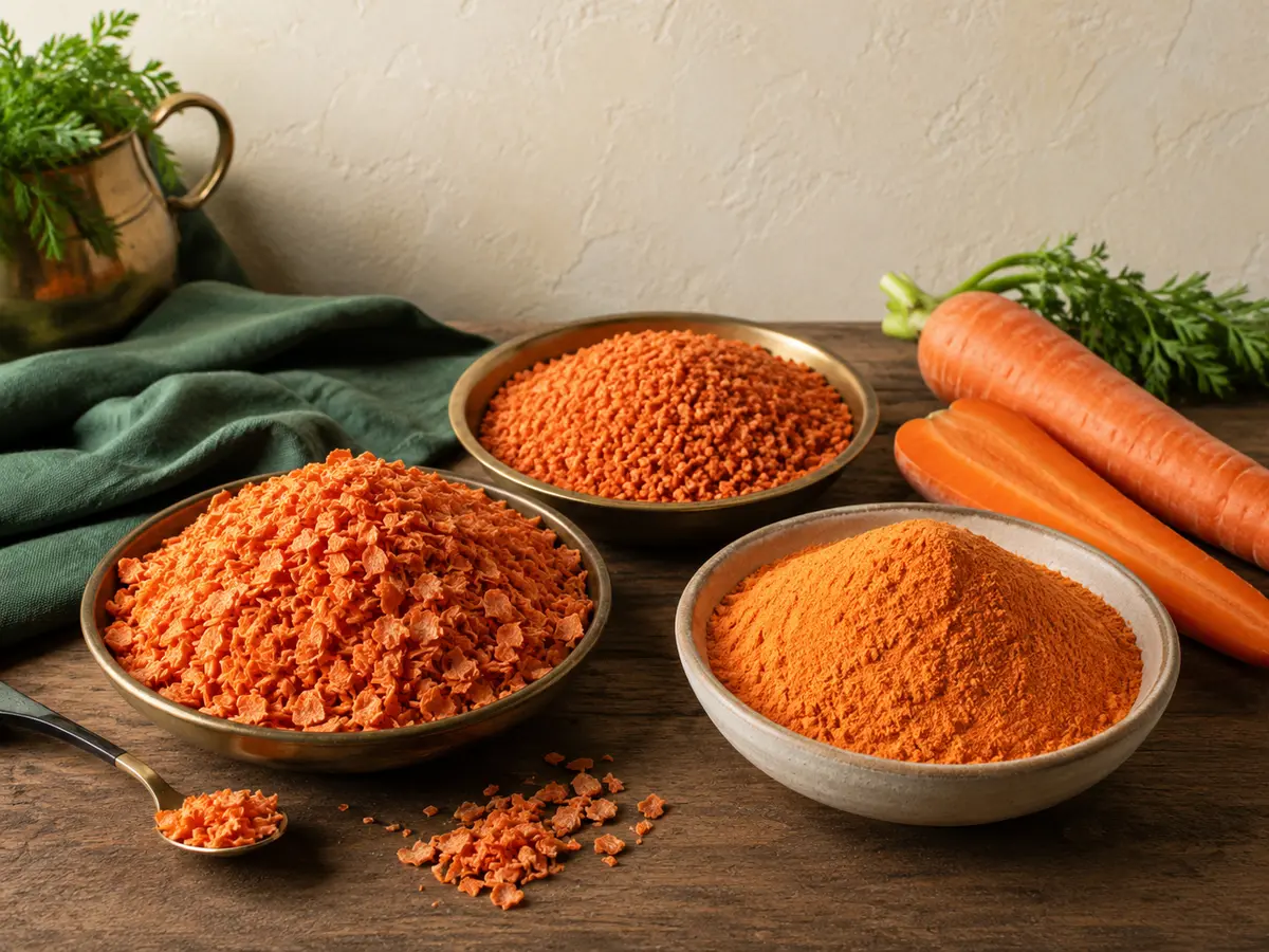 Carrot Flakes, Granules & Powder